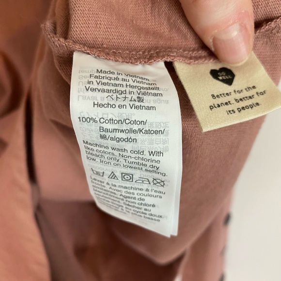 Madewell | EUC small light pink/peach button-sleeve turtleneck top - Picture 7 of 10